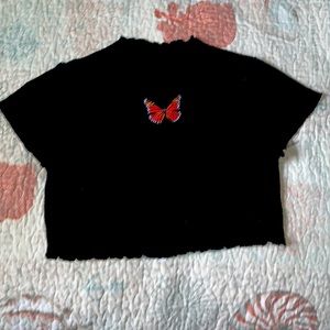 black butterfly top
